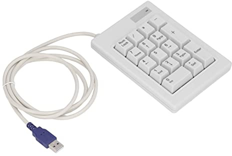 BONKZEBU Mechanisches Numerisches Tastenfeld mit 17 Tasten und Linearem Aktionsschalter, Plug-and-Play-USB-Nummernblock für Sicherheit und Straße und Brücke, Langlebige ABS-Konstruktion