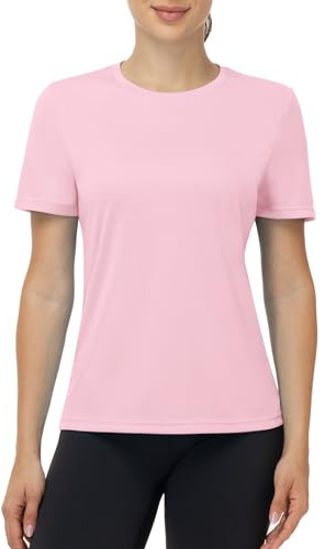 ELIRAVO UV Shirt Damen Kurzarm, UPF 50+ Sonnenschutz Funktionsshirt Atmungsaktiv Schnelltrocknend Schwimmshirt Sportshirt Leicht Weich Rashguard für Gym Fitness Yoga Laufen Outdoor