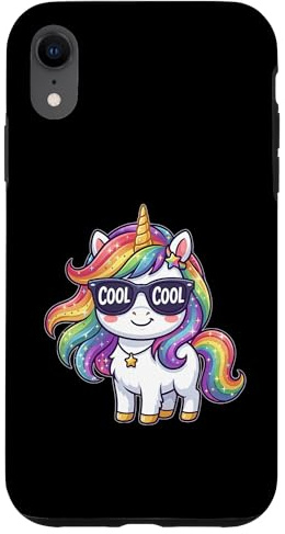 Cute Unicorn with Cool Sunglasses Graphic Unicorn Case for iPhone XR