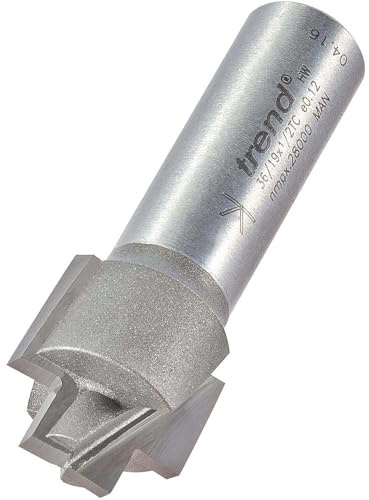 Trend 19mm Rebater Strip Recesser Router Cutter, 1/2 Inch Shank | Ideal For Creating Rebates And Recesses With A 9.5 mm Cut Diameter, 19 mm Cut Length And 13 mm Lower Rebate, 36/19X1/2TC