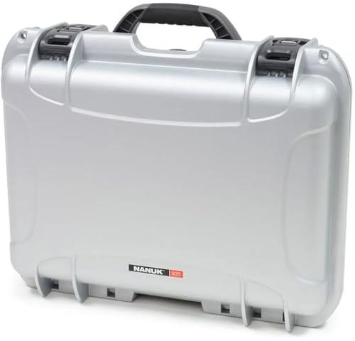 Nanuk 925 wasserdichter Hartschalenkoffer mit Schaumstoffeinlage, Silber