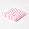 Homescapes dekoratives Sitzkissen Stuhlkissen Sitzerhöhung Stuhlauflage Stripes, rosa, 50 x 50 cm, 100% Reine Baumwolle mit Polyester Füllung