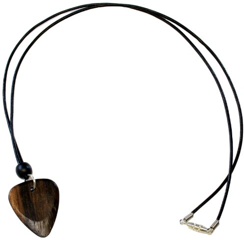 Timber Tones Lederhalsband mit Macassar Ebenholz-Plektrum 61 cm