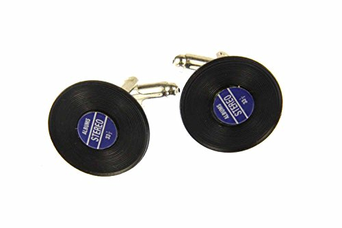 Miniblings Schallplatte LP Vinyl DJ Manschettenknöpfe - Handmade I Manschettenknopf Cufflinks Hemdknöpfe I schöne Holzbox inklusive - Schallplatte LP Vinyl DJ