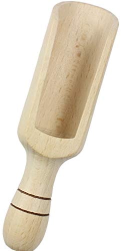 efo Grande Cuillère en Bois – Cuillère à Sel de Bain Rustique - Cuillère en Bois multi-usages - Pelle à Sel et Épices en Bois - Cuillère pour la Lessive en Poudre - Taille 18cm
