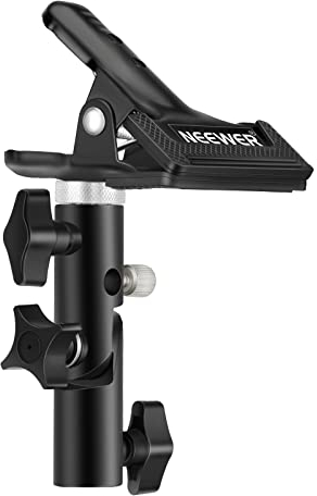 NEEWER Fotostudio Hochleistungs Metallklemmhalter mit 5/8 Lampenstativ Befestigung für Reflektor