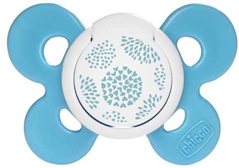 Chicco Succhietto Physio Comfort Bimbo in Silicone, 6-16 Mesi, Blu, [Modelli Assortiti]