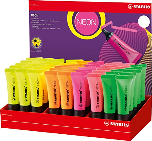 STABILO 72/45-1 NEON Textmarker Anzeige von 45 in 6 verschiedenen Farben