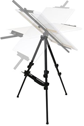 Paintersisters® RIO Feldstaffelei aus Aluminium, Dreibein Staffelei für Plein Air und Landschaftsmalerei sowie für Zuhause (Aquarell)