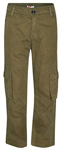 A2Z 4 Kids Pantalon Cargo Actif pour garçons A Ranger Pantalon de Combat à 6 Poches Pantalon - Cargo Trouser Olive 5-6