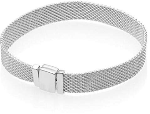 925 Sterling Silber Armband, Gewebtes Mesh Silber Reflexionen Armreif Frauen Raupe Charme Europa 925 Sterling Silber Armband Persönlicher Schmuck Armband Accessoires Festival Paar Geschenk Der Freun