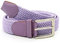 Charmoni - Sienna - Ceinture femme tressée - élastique et cuir synthétique - boucle en acier argenté - hauteur 3 cm - 90/105 cm - TU taille unique (mauve)