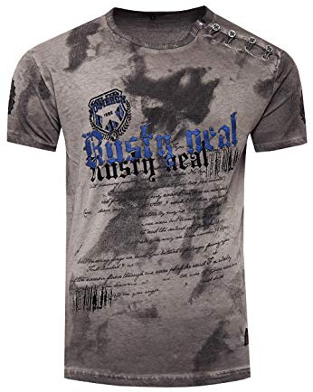 Rusty Neal Batik Herren T-Shirt No Mercy mit Front Logo Print Kurzarm