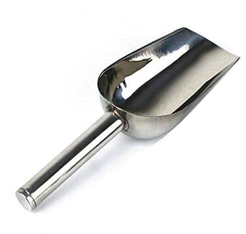 ausuky 1x Stainless Steel Ice Scoop Shovel for Wedding Buffet Bar Sweet Candy Food Spoon Shovel 8-13 Inch (8 Inch)