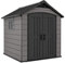 Keter Premier Apex Outdoor Garden Storage Shed, Grey, 7.5 x 7 ft