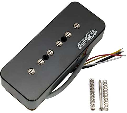 Wilkinson Série M Stacked P90 Soapbar Céramique Humbucker Micro à Bobine Simple Manche Pickup pour Guitare électrique SG/LP, Noir