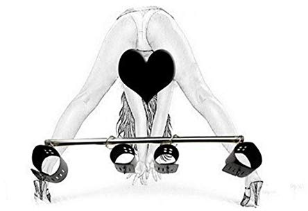 Leather Bedding Set Included B`ondage Yoga Spreader Bar Trainer Set Black jinyulong