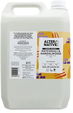Alter/Native Natural Plant-Powered Cruelty Free Body Wash (Patchouli & Sandalwood, 5 Litre)