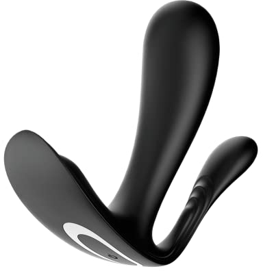 Satisfyer Top Secret+ | Tragbarer Bluetooth Vibrator | Connect App Steuerung | 2 Motoren | G-Punkt & Analstimulation | Sex-Spielzeug für Paare & Frauen | Leiser & kraftvoller Vibrator | Schwarz