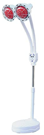 SHZICMY Infrarotlampe Stand, 275 W Infrarotlampe Strahler Stand Wärmelampe mit flexiblem Arm, manuelle Teleskoprohr Doppelkopf Bestrahlungslamp Behandlung von Erkältungen und Muskelverspannungen