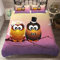 SJSXWQN Bettwäsche 155x220 Lila Eule Bettwäsche-Set mit Reißverschluss Schließung für Kinder Jugendliche Angenehme Atmungsaktive Mikrofaser Bettbezug + 2 Kopfkissenbezug 80x80 cm