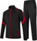 MoFiz Trainingsanzug Herren Jogginganzug Stehkragen Sportanzug mit Reissverschluss für Outdoor-Aktivitäten Schwarz XL