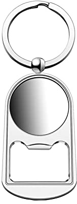 ARFUKA Bottle Opener Keyring Portable Beer Bottle Opener Key Chain Blank Tag Keychain Beverage Bottle Opener Key Ring Gift for Men and Women