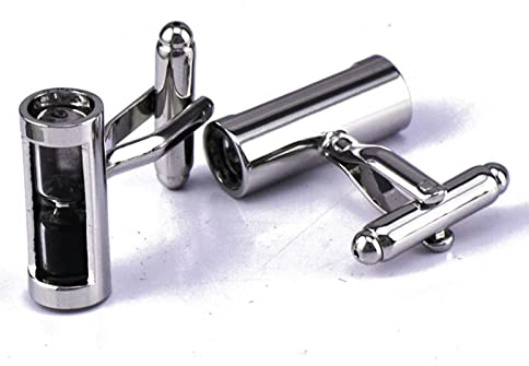 Manschettenknöpfe Vater der Braut, Silber Manschettenknöpfe Vater der Braut Sanduhr Vatertagsgeschenk 2CM