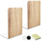 DARUITE Buchstütze, Buchstützen Metall Bücherhalter Bücherregal Kinder Bücherständer Kinder Book Holder Bücherstütze Holz, für DVDs, Büro, Schule, Bibliothek, (170 x 120 x 103 mm-1 Paar, Holzimitat)