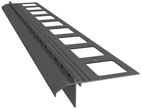 Renoplast® ABS-Montagestreifen für Traufprofil K100R | S80 2mm 200cm | Fertigstellung von Terrassen und Balkonen | Fliesenböden auf Klebemörtel | Wasser ablaufsysteme Winkelprofil