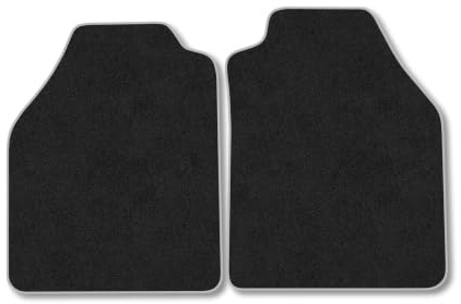 Compatible with Ford Transit Connect (2002-2013) Carpet Car Mats | Grey Edge Trim Tailored Fit Floor Mats Full Coverage Protection Accessories Easy Clean Anti Slip Made in the UK