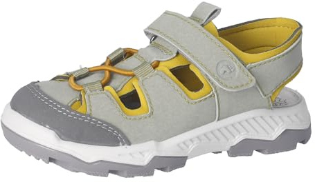 RICOSTA Jungen Sandalen Arizona, Kinder Sommerschuhe, waschbar, offene Schuhe, Strandschuhe, Outdoorsandalen, Halbschuhe, eukalyptus/gelb (531), 33 EU