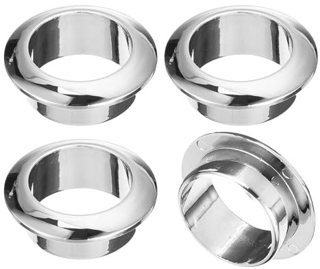 QUARKZMAN 4 Cache-Trous de Câble Passe Cable Bureau, 1 Pouce (25mm), en ABS, pour Bureau, Organiseur de Câbles pour Bureau, Argent