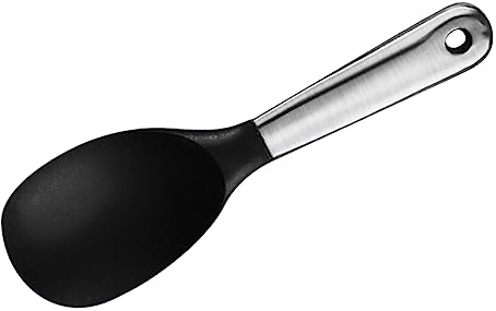 ABOOFAN 1 Pc Cuchara De Arroz De Acero Inoxidable Paleta De Arroz Inoxidable Cocina Cuchara De Servicio De Alimentos Manejar Cuchara De Arroz Espátula De Arroz Olla Arrocera Herramienta