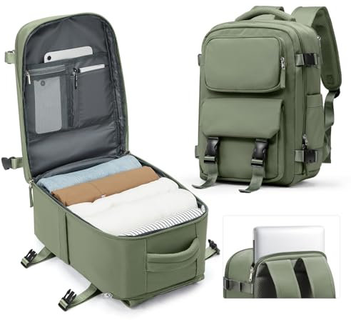 SZLX Zaino da viaggio grande da donna da escursionismo sportivo da esterno impermeabile da scuola casual laptop da 14 pollici,40x20x25cm