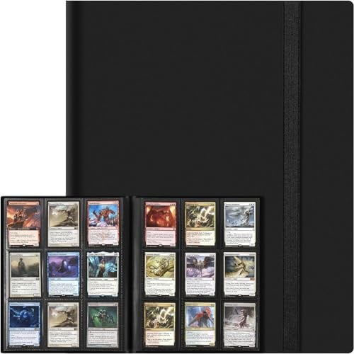 Mlikero Sammelalbum Karten, 360 Seitentaschen groß Sammelkarten Album, Sammelheft Sammelkarten Ordner Geschenk für Karten Sammler und Kinder Geburtstag (Schwarz)