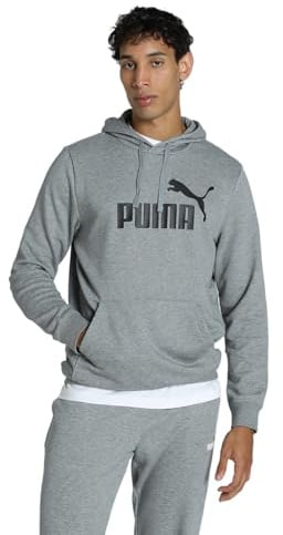 Puma ESS No. 1 Logo Hoodie TR, Sweats à Capuche Homme, Medium Gray Heather,