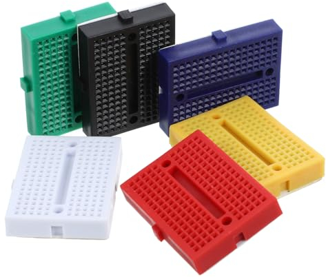 COSMEVIVI 6pcs Mini Breadboards Experiment Breadboard Kit Solderless Plastic for Lab