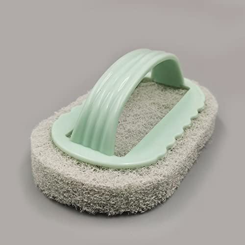 2 Stück Schwammbürste, Griff-Schwammbürste, Küche, Badezimmer, Reinigung, Waschschrubber, Küchenschwamm, Badewanne, Pool, Scheuerbürste, Starke Scheuerbürste, (Grün)