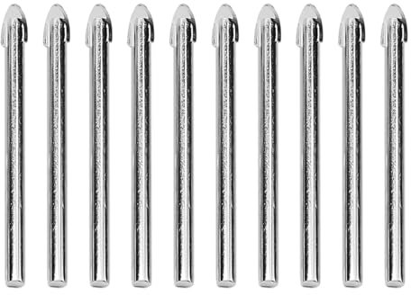 10 Uds. Punta de broca de 6mm, brocas for azulejos cerámicos de vidrio, cabeza de lanza, Broca de Perforación de Carburo de tungsteno for pared, perforadora de hormigón