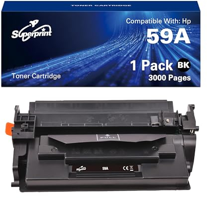 Superprint 59A Schwarz Tonerkartusche Kompatibel für HP 59A CF259A 59X Toner für Laserjet Pro M304 M304dn M304dw M304n, M404 M404dn M404dw M404n, MFP M428dw M428fdn M428fdw M428 (3.000 Seiten)