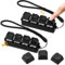Ferreve 2 Pcs Keyboard Fidget Toy Four-Button Clicker Mechanical Fidget Keyboard Keychain Clicking Toy ADHD Stress Relief Finger Gift(Black)