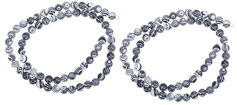 PLAFOPE Spacer Perlen Stränge Lose Perlen Für Diy Schmuckherstellung Zum Selbermachen Schwarz-weiß