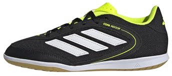 Adidas Unisex-Kids Copa League Indoor, Black/White/Lucid Lemon, 12