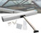 Attuatore elettrico per aprifinestra a catena (24 V) – corsa 300 mm-800 mm, telecomando + interruttore, per lucernario, serra/sfiato del tetto