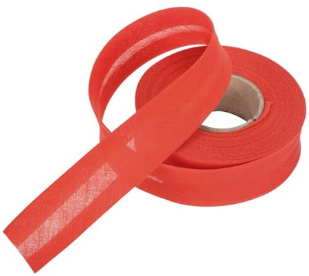 QUARKZMAN 25mm Einzelnes Schrägband aus Polyester, Nahtband zum Nähen Basteln Dekorationen DIY Handwerk(Rot9m)