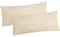 2er Set Fleece Winter Kissenbezug in 40x80cm - Ecru Creme - flauschig weich und warm, Kissenhülle, Doppelpack kuschelig (W-40x80cm-Ecru)