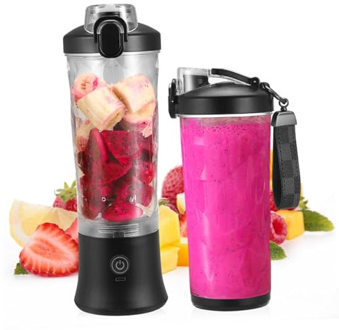 PRETYZOOM Fruit Blender Juicer Portable Juice Maker Mini Rechargeable Travel Juicer Cup Fresh Juice Blender for Kitchen