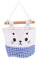 Gatuida Hanging Storage Bag Organizer Wall Mount Over Door Cotton Linen Cat Design Storage Pockets for Home Closet and Bathroom for Magazines and Accessories
