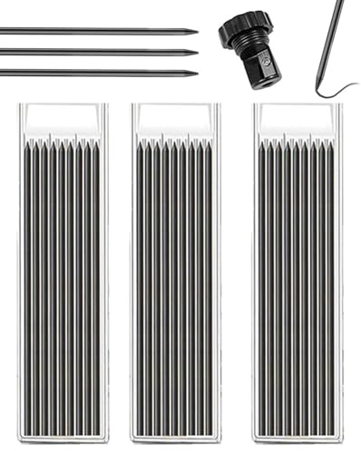 HUVZOR 27 pezzi mine 2,8 mm per matita da carpentiere, HB, infrangibili, durevoli, ideali come mine matita da cantiere per disegni precisi.